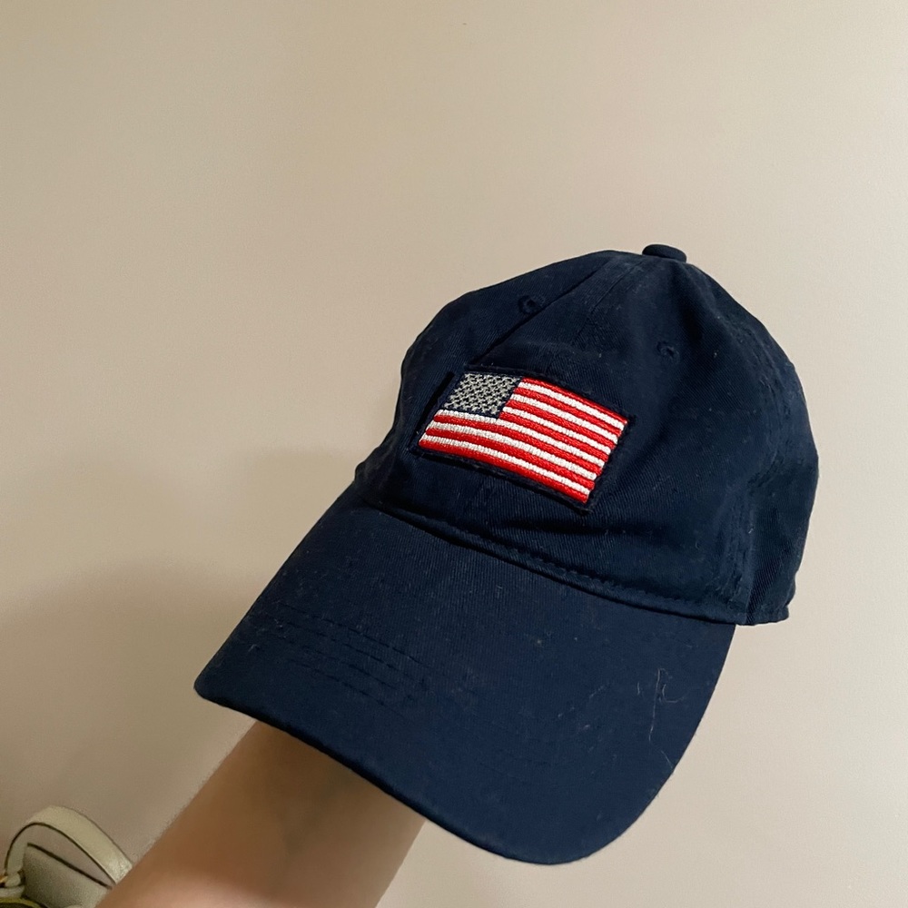 Navy American Flag Baseball Cap - Picture 2 of 4